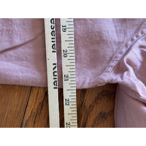 Abercrombie & Fitch Pink Mens Shirt M Linen Blend Button-Up - Picture 7 of 8